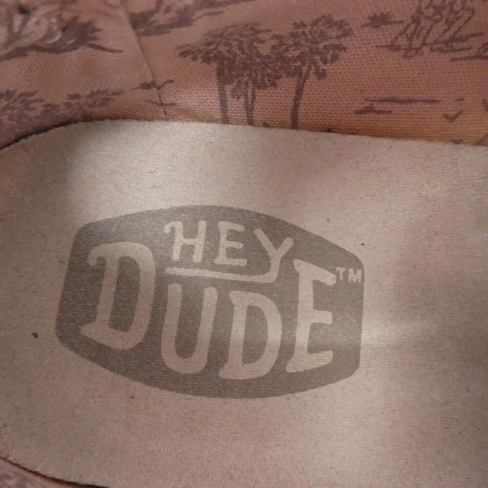 Hey Dude Wendy Peak Chambray Black Canvas Slip On Loafers